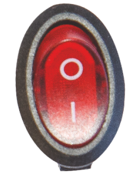 Oval Işıklı Anahtar (16A)