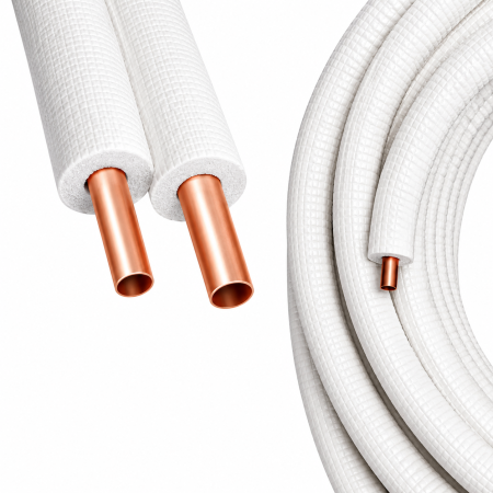 9 mm ÇİFTLİ BEYAZ İZOLELİ (1/4 * 0,80 - 5/8 * 1,00)-     1METRE