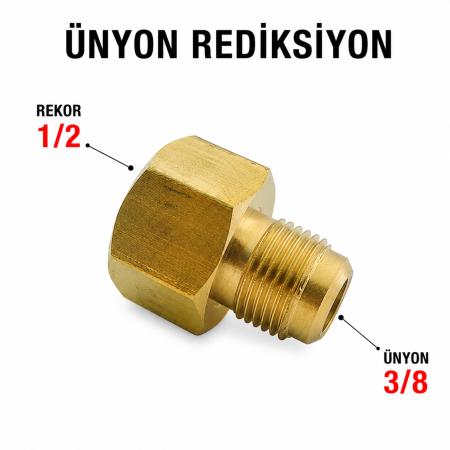 ÜNYON REDİKSİYON (ERKEK 3/8 - DİŞİ 1/2)