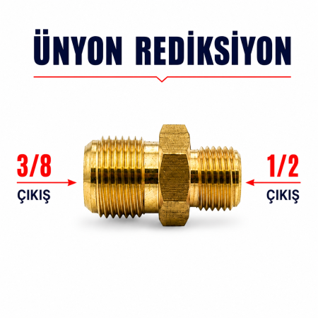 ÜNYON REDİKSİYON (ERKEK 3/8 - ERKEK 1/2)