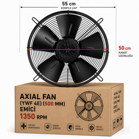 (EMİCİ) AXIAL FAN (YWF 4E) (500 MM) 1350 RPM