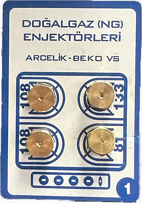 ( 9MM ) DOĞALGAZ ENJEKTÖR FIRIN TAKIM (ARC-BK.) NO:1 (50 Adet)