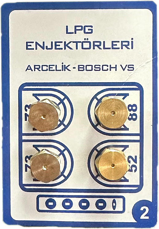 ( 9MM ) LPG ENJEKTÖR FIRIN TAKIM (ARC-BK.) NO:2 (50 ADET)